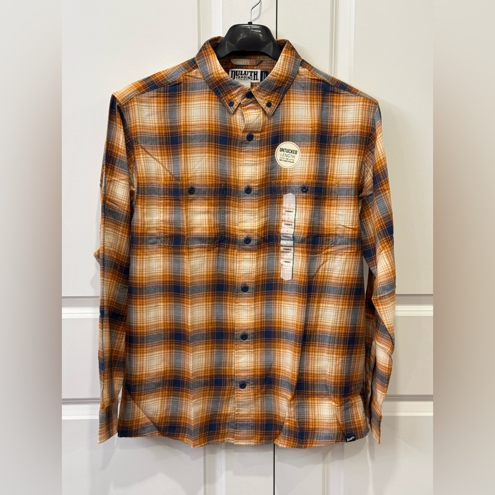 Men's Seawool Lightweight Flannel Long Sleeve Shirt Size L New With Tags